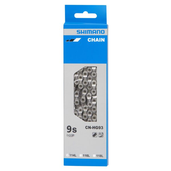 shimano-bicycle-chain-01-cn-hg93-super-narrow-chai Shimano Chain, (01) Cn-hg93 Super Narrow Chain 9s 116l, W/o End Pin, W/ampoule Type Connect Pin X1, Ind.pack - Image 1