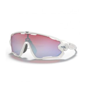 Oakley Sunglasses Jawbreaker Snow Collection With Polished White Frame And Prizm Snow Sapphire Lenses
