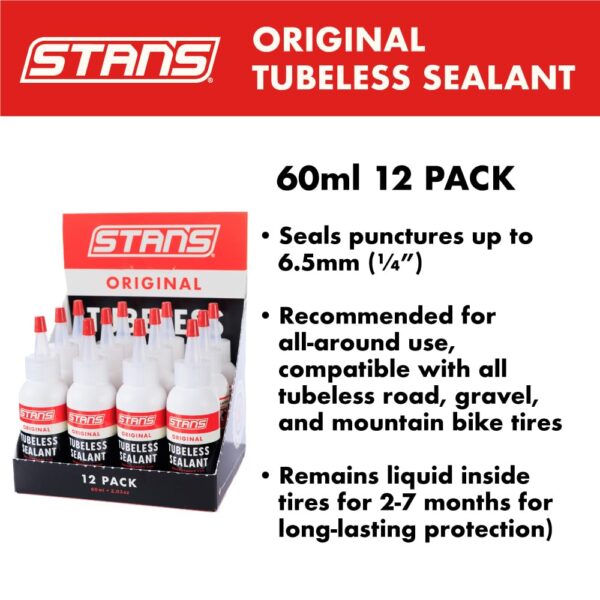 Stans Original Tubeless Sealant, 60ml, 12 Pack - Image 3