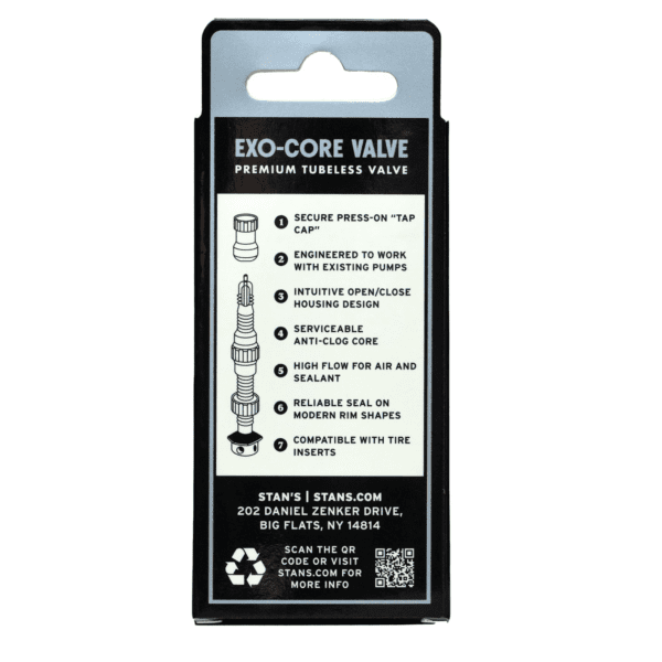 Stan's Tubeless Exo-Core Valves Stan's Tubeless Exo-core Valve, Pr, Black 17-26mm - Image 2